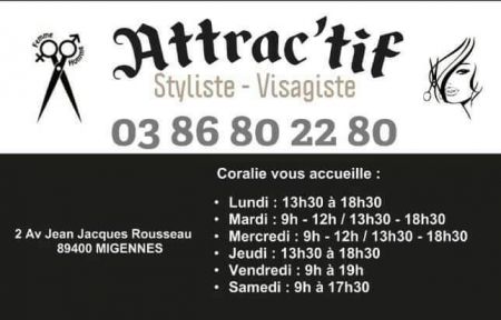 Logo ATTRAC'TIF Coiffure (Beauté) - Shopping Migennois